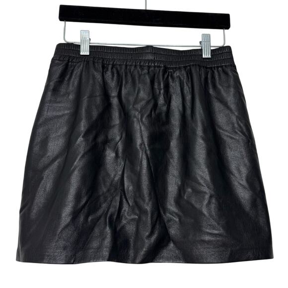Aritzia Babaton Pensil Skirt Black Vegan Faux Leather Mini Womens Small (4-6) - Picture 9 of 10